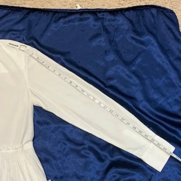 🕊️ NWT Free People Billie Pleated Tiered Mini Dress – White, Size Small 🕊️ - Picture 7 of 9